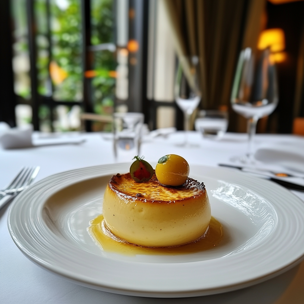 How should crème brûlée be served?