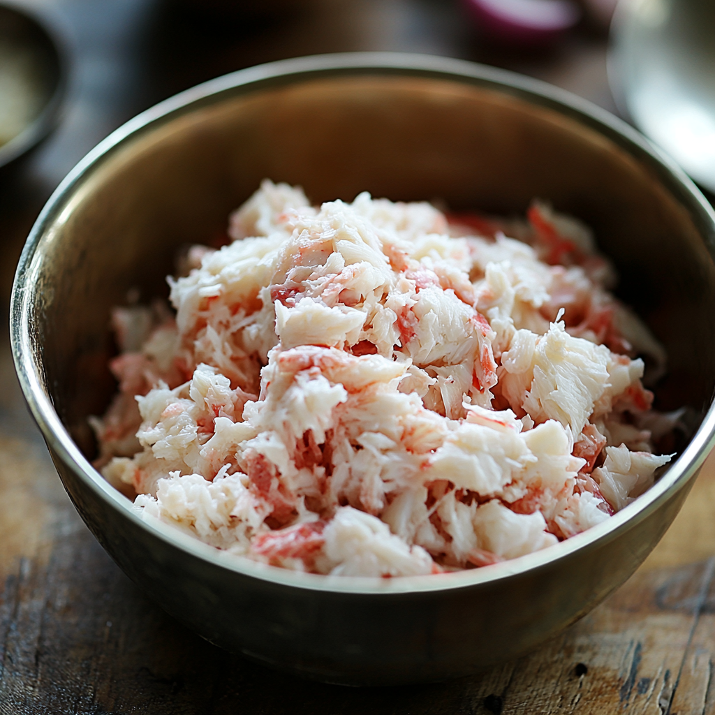 Preparing the Crab Meat