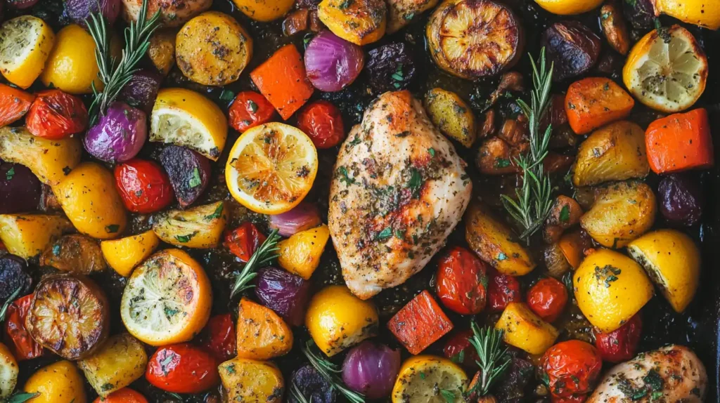 Sheet-Pan Lemon Herb Chicken with Veggies