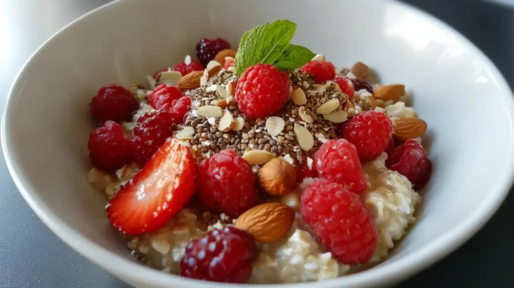 Oatmeal with Nuts, Seeds, and Berries