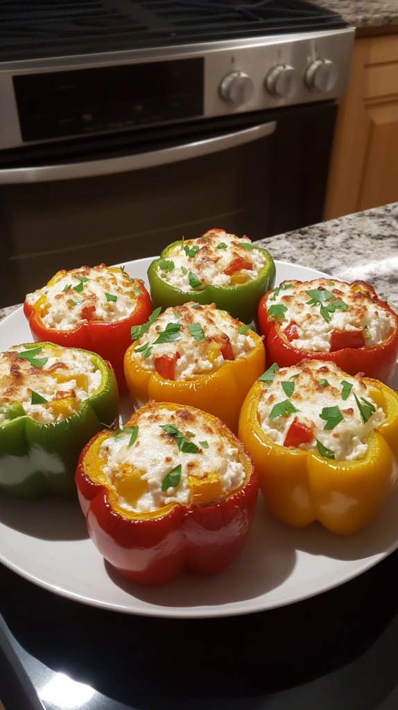 Cottage Cheese-Stuffed Bell Peppers