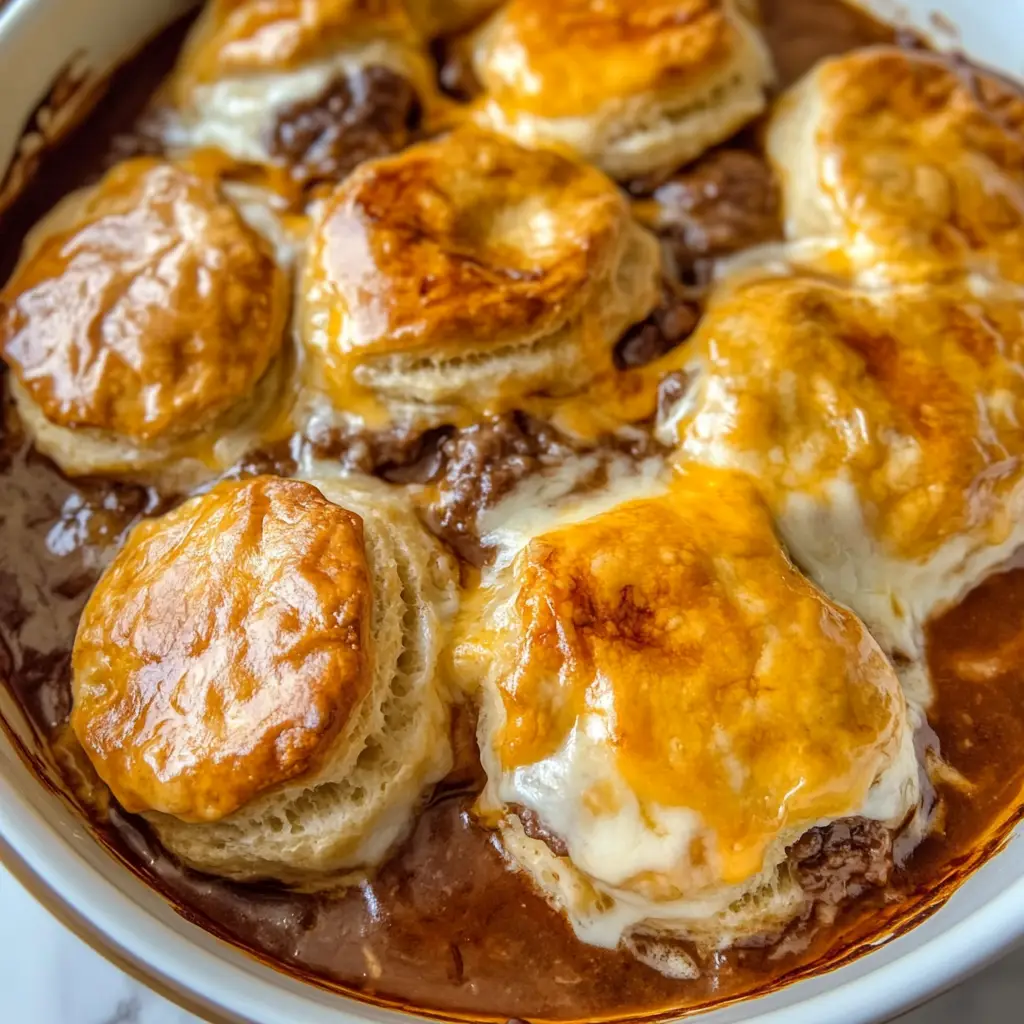 Cheeseburger Biscuit Casserole