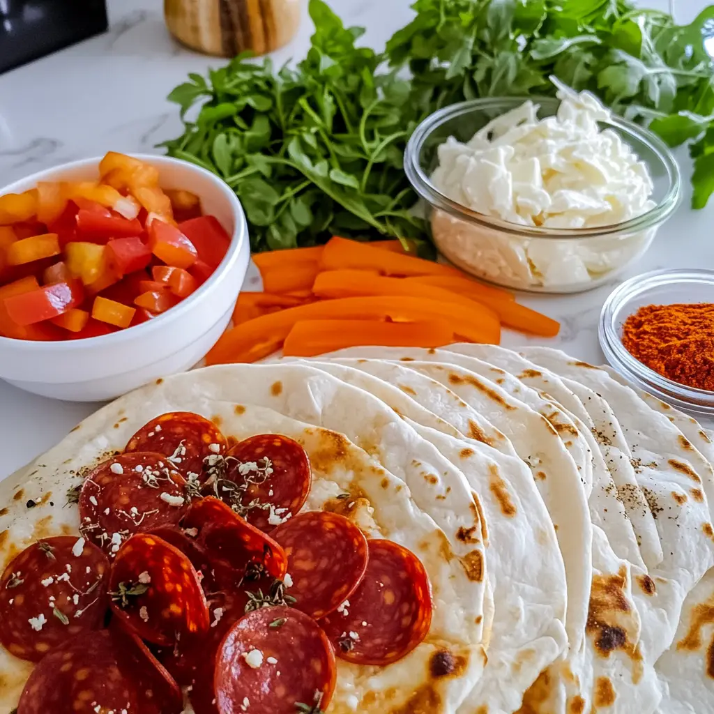 Tortilla Pizzas ingredients