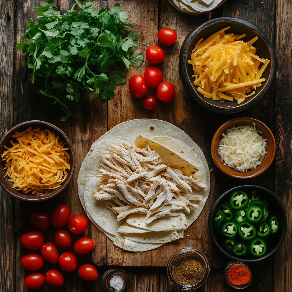 Cheesy Quesadillas Ingredients