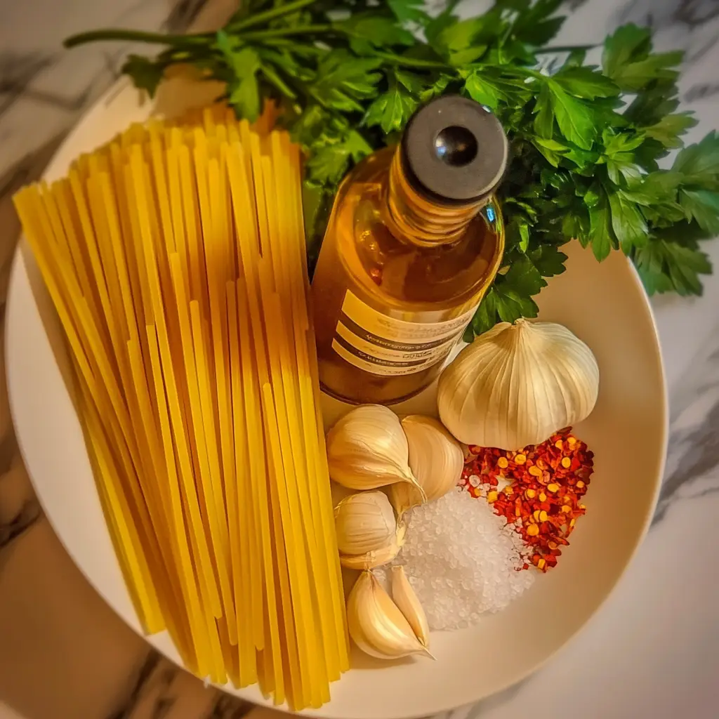 Pasta Aglio e Olio Ingredients