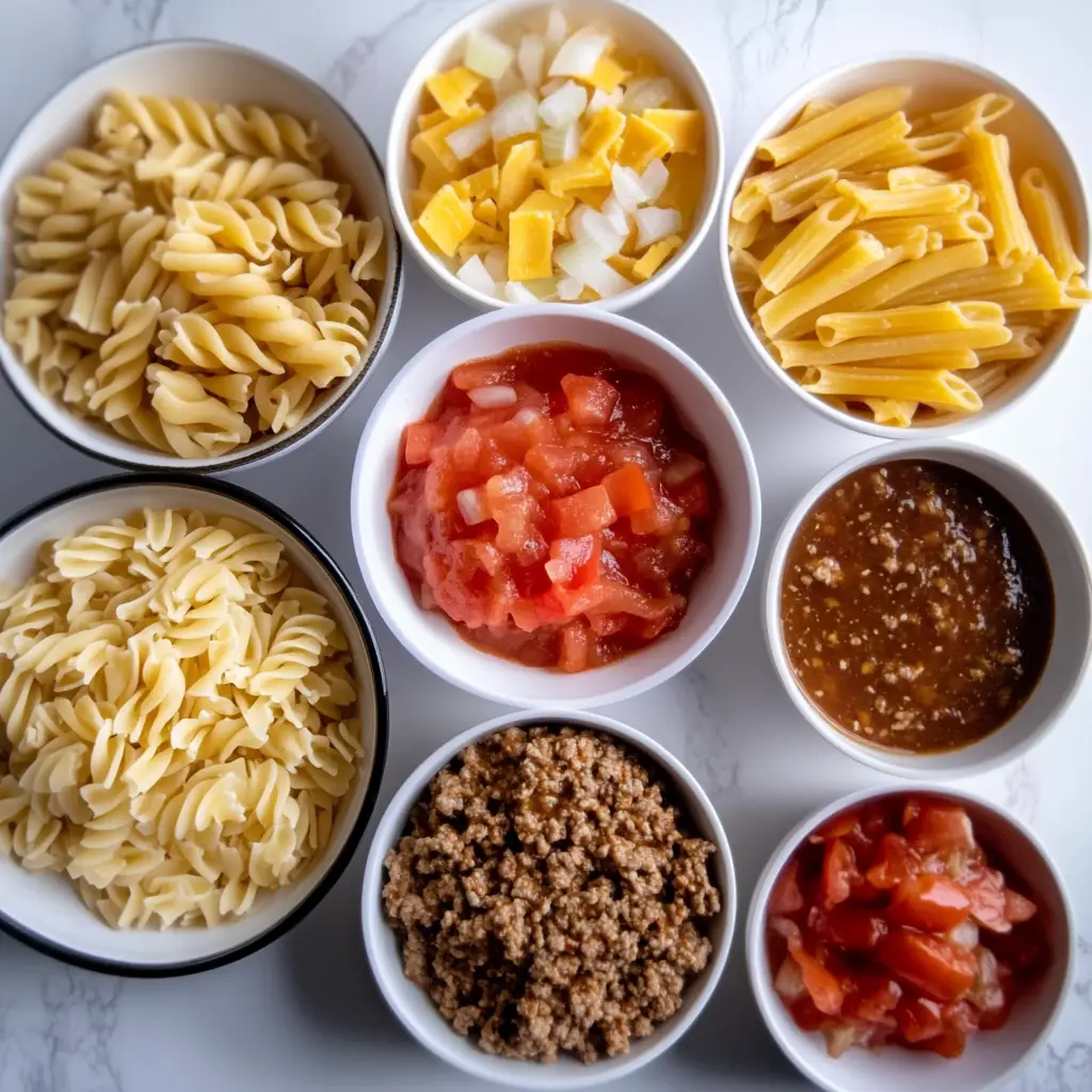Cheesy Taco Mac Ingredients