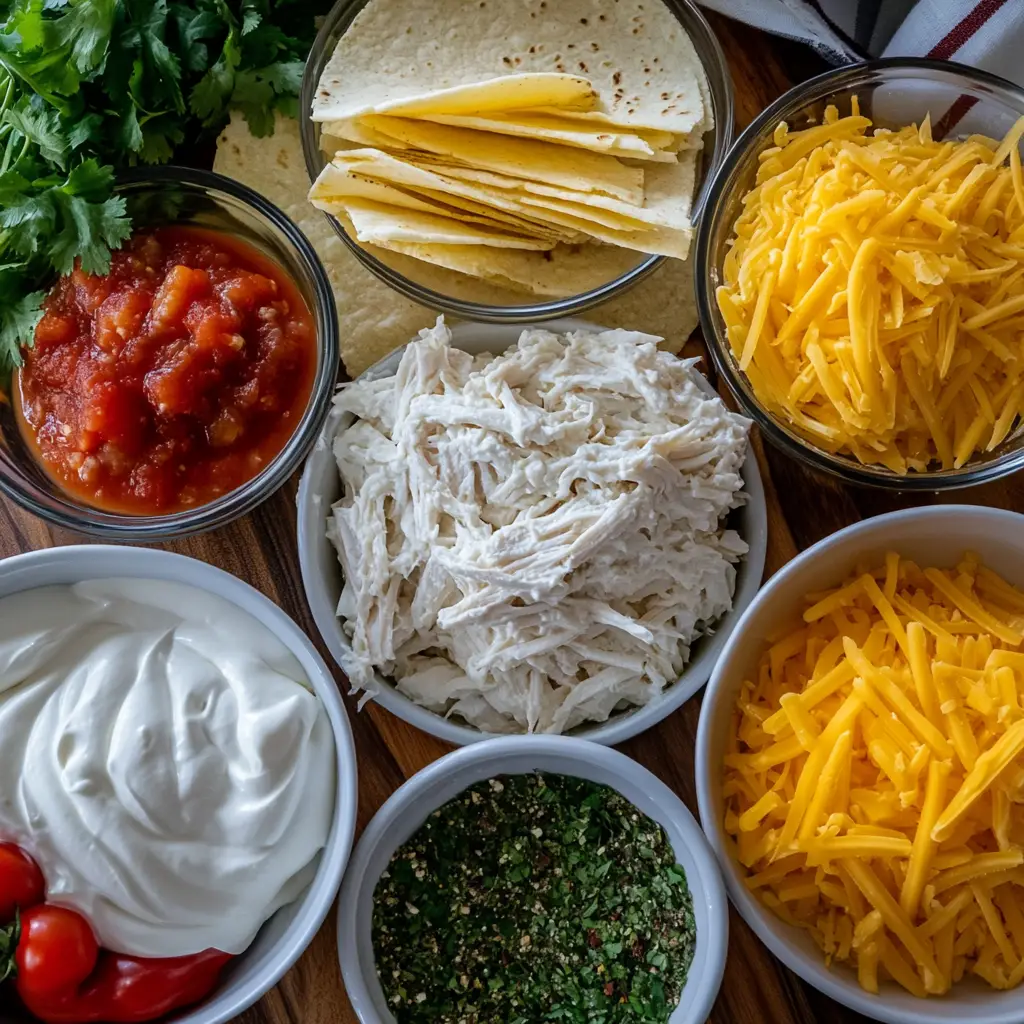Creamy Chicken Tacos ingredients