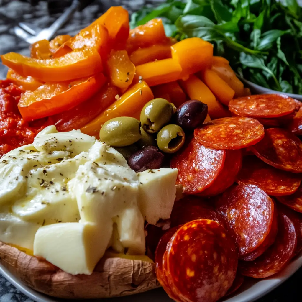 Pizza-Stuffed Sweet Potatoes Ingredients