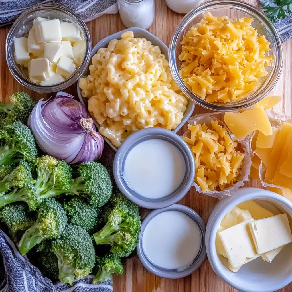 Mac and Cheese Bites with Roasted Broccoli Ingredients