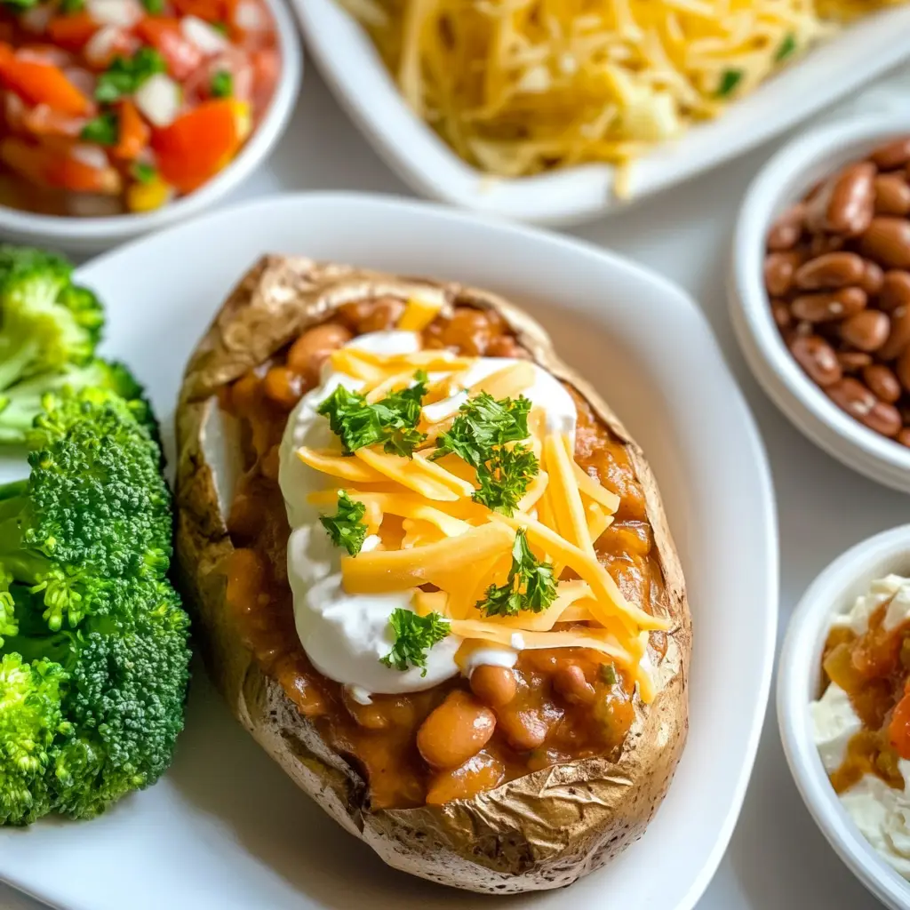 Baked Potatoes with Toppings Bar