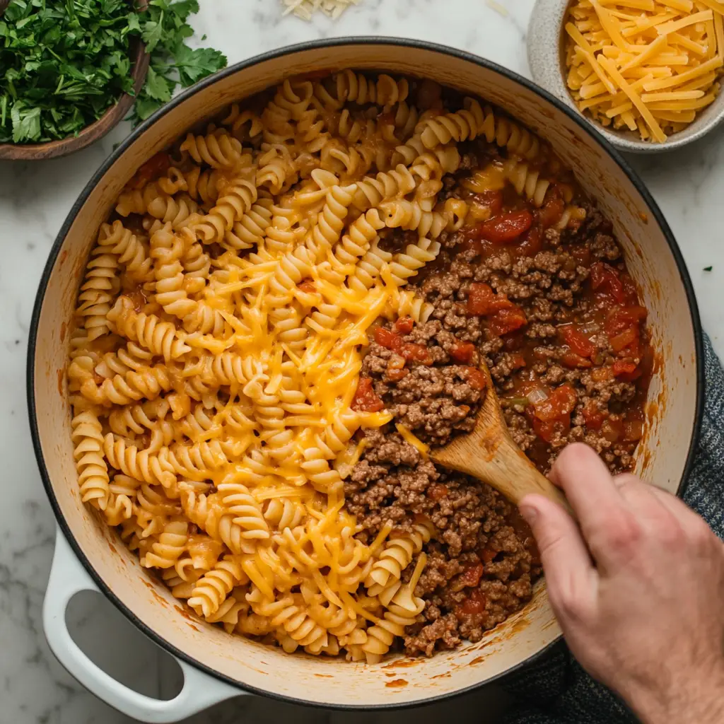 One-Pot Taco Pasta steps