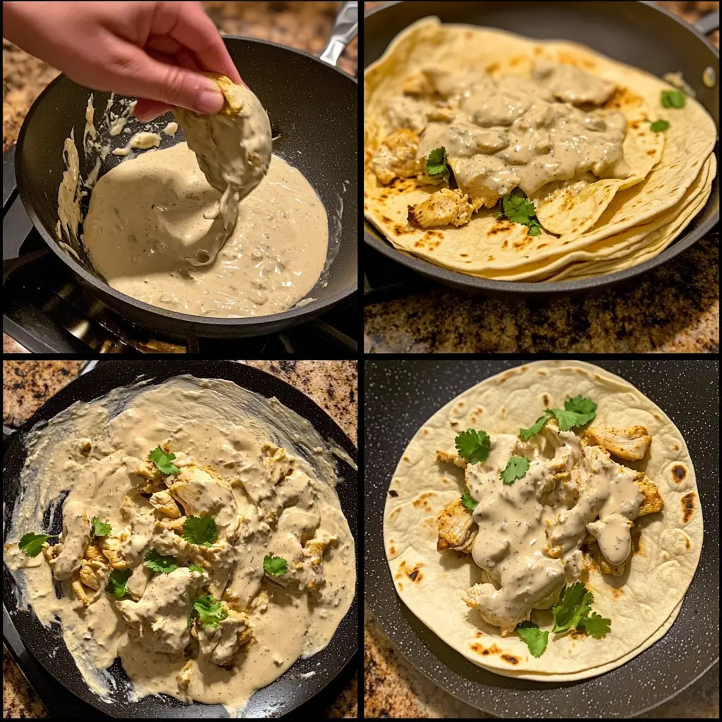 Creamy Chicken Tacos instructions