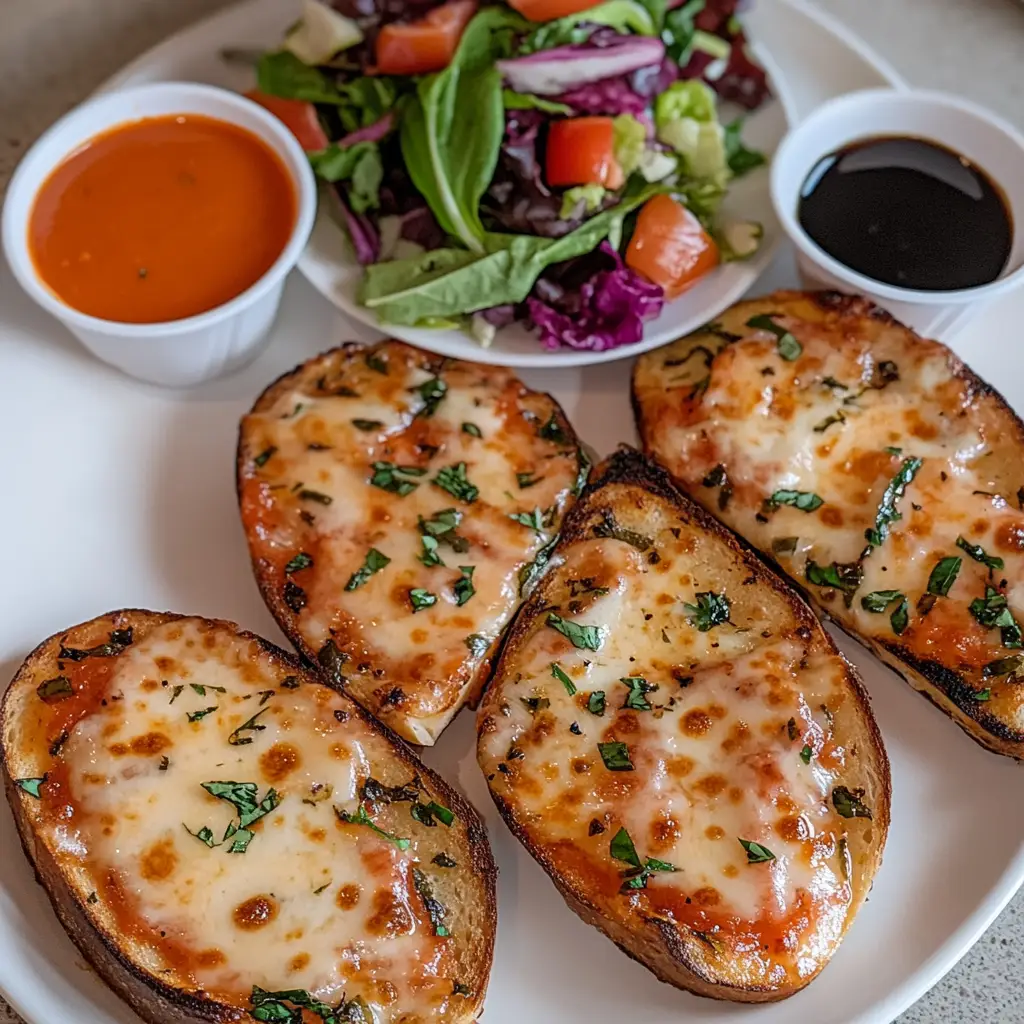 Garlic Toast Pizzas