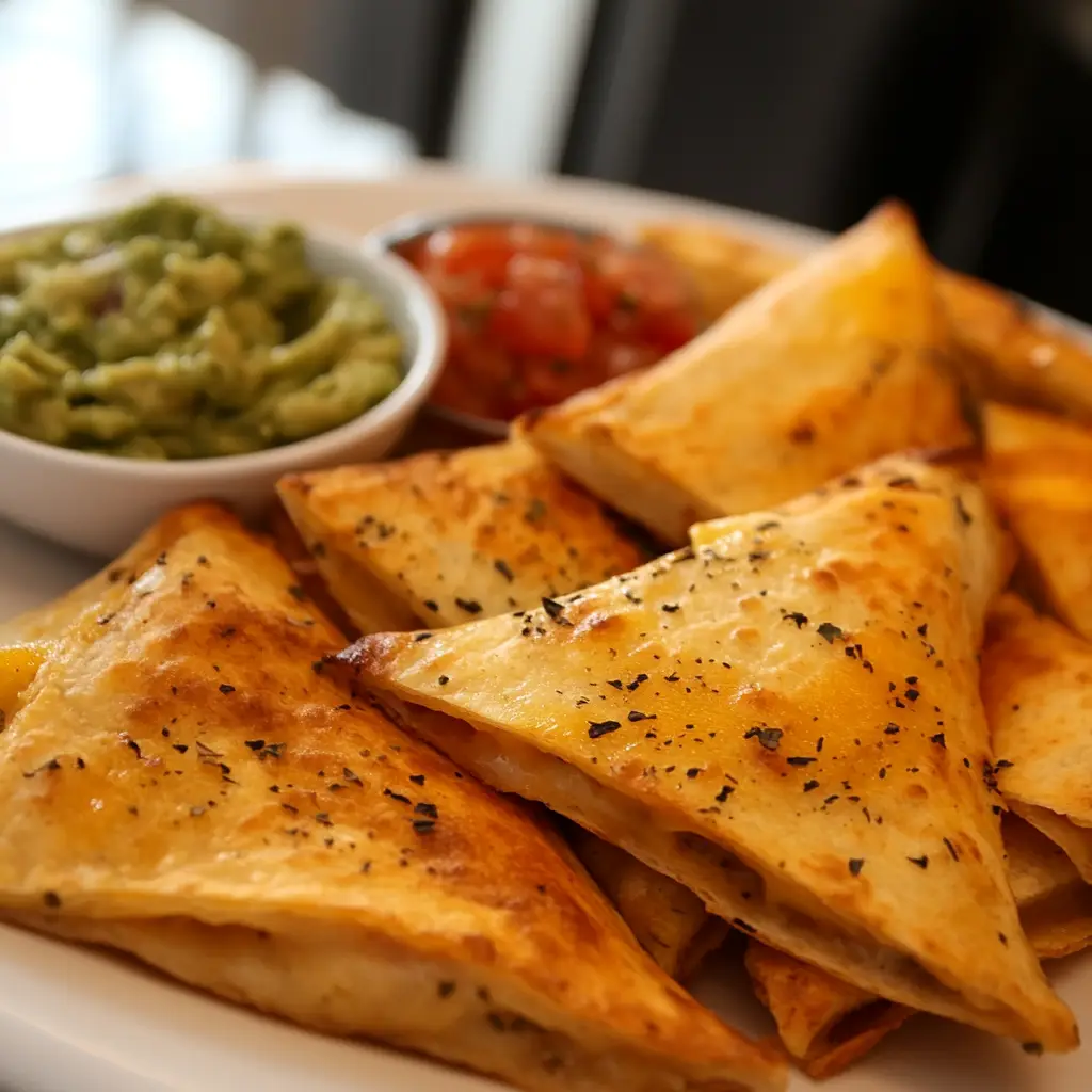 Baked Quesadilla Triangles