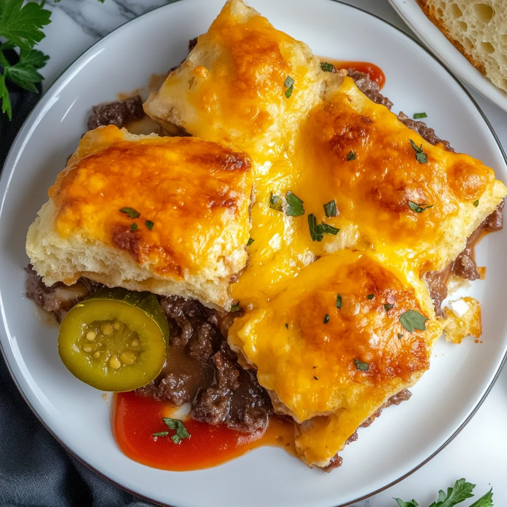 Cheeseburger Biscuit Casserole