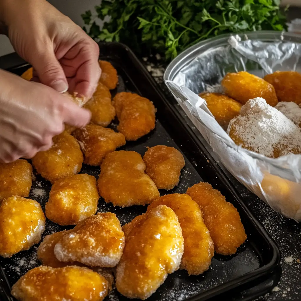 Homemade Chicken Nuggets preparation