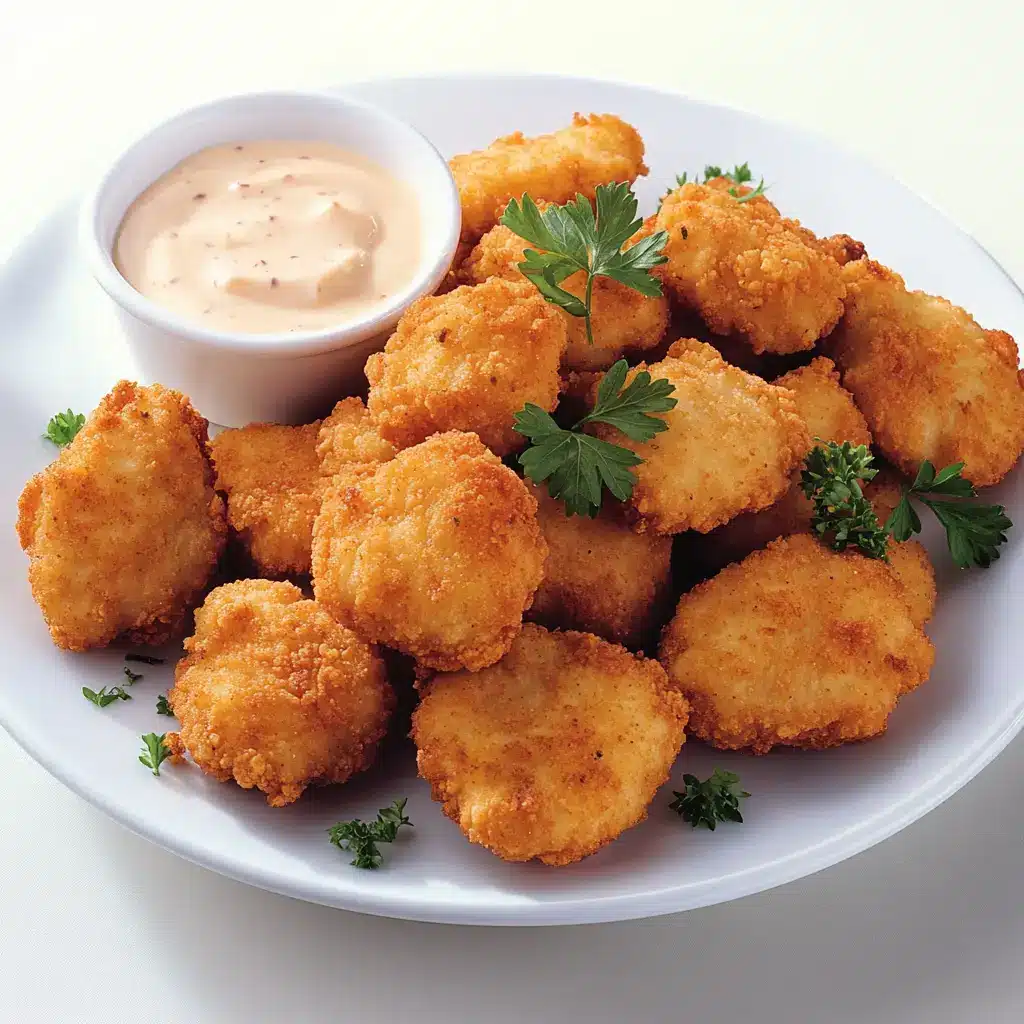 crispy healthy chicken nuggets with dipping sauce