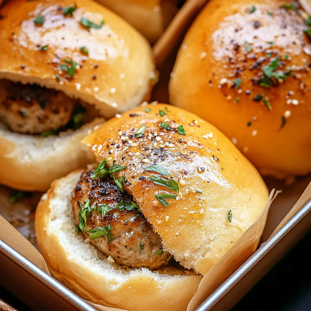 Mini Meatball Sliders plate