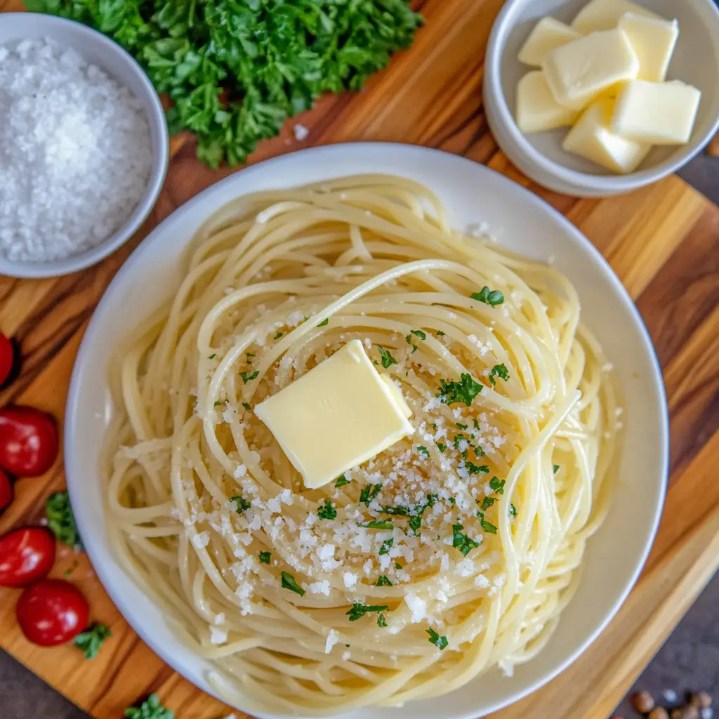 Spaghetti with Butter and Parmesan Ingredients
