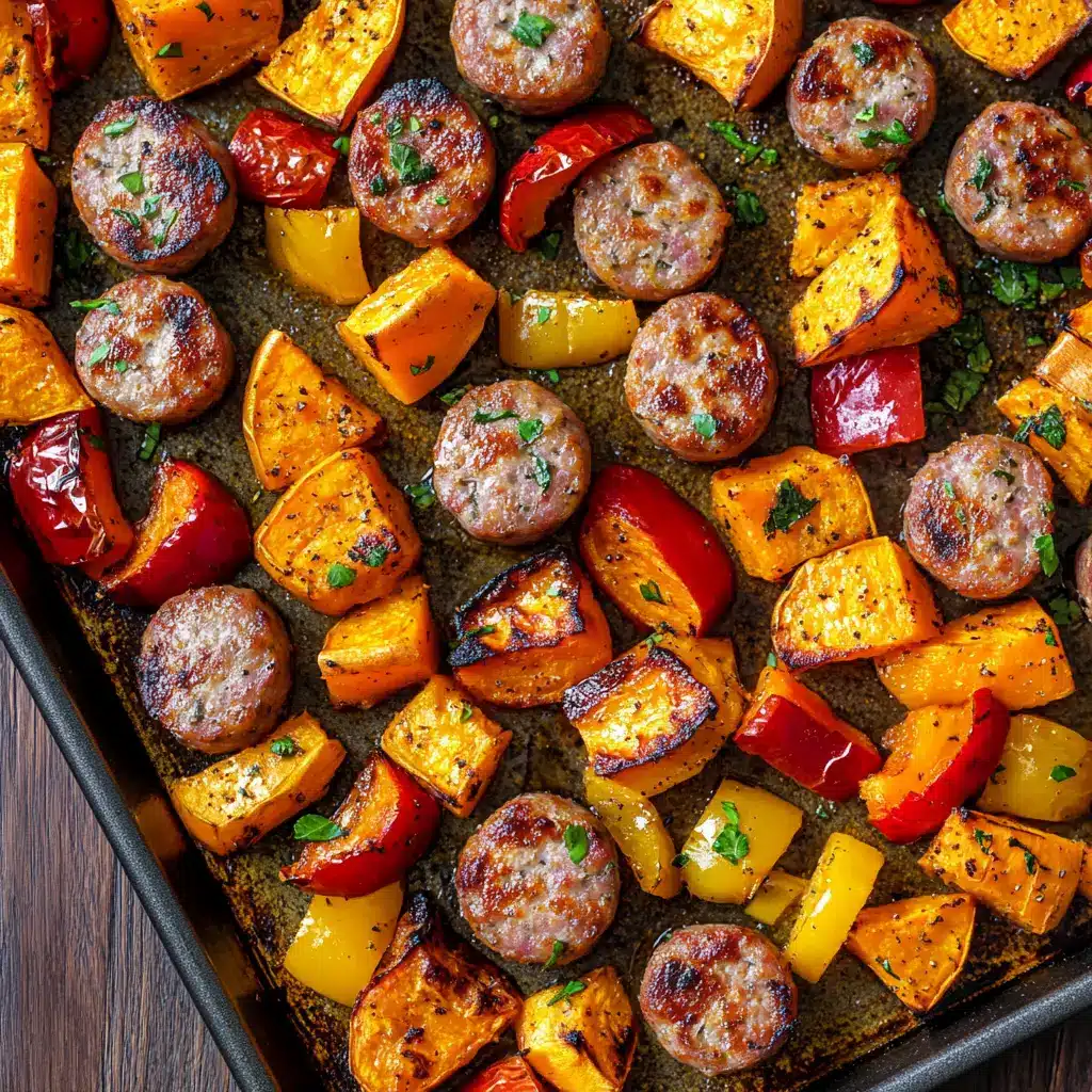Turkey Sausage with Sweet Potatoes and Bell Peppers