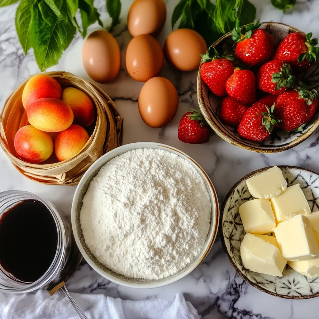Pancake Sheet with Fruit and Syrup Ingredients