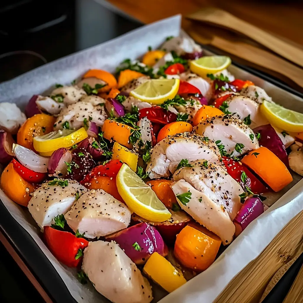 healthy sheet pan dinner family