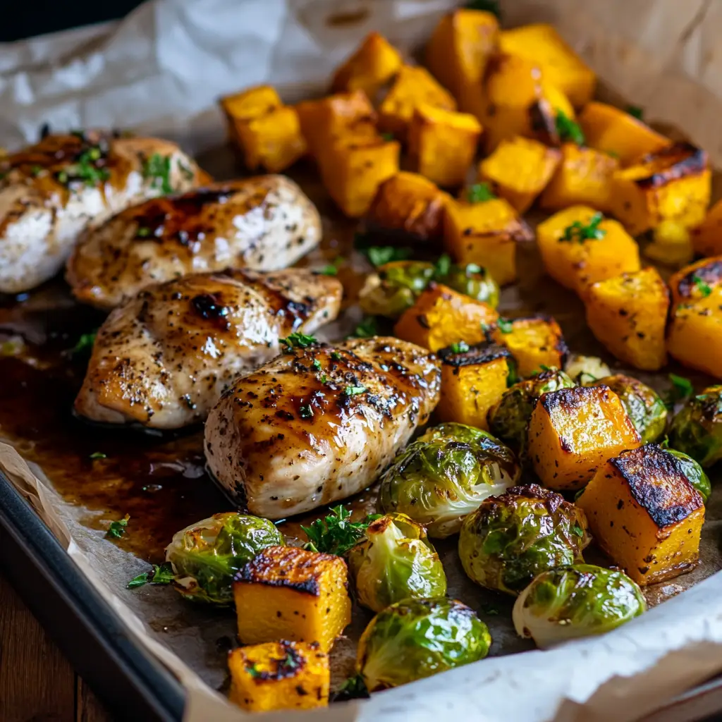 Balsamic Chicken with Brussels
