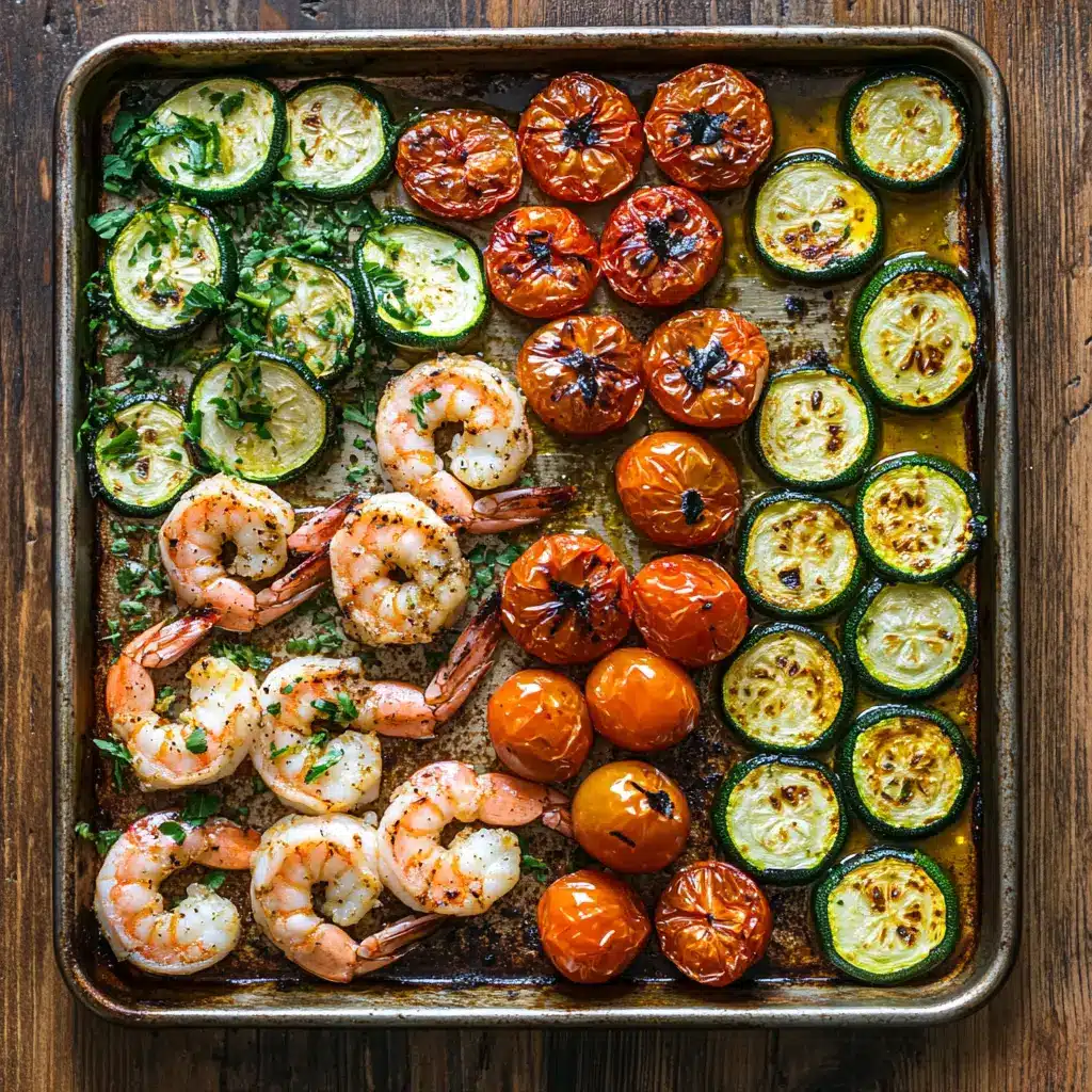 Garlic Shrimp with Zucchini and Cherry Tomatoes