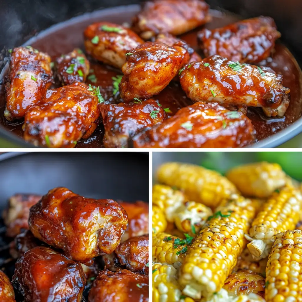 BBQ Drumsticks and Corn on the Cob steps