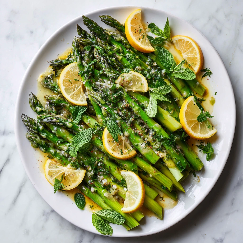 Asparagus with Lemon-Mint Dressing