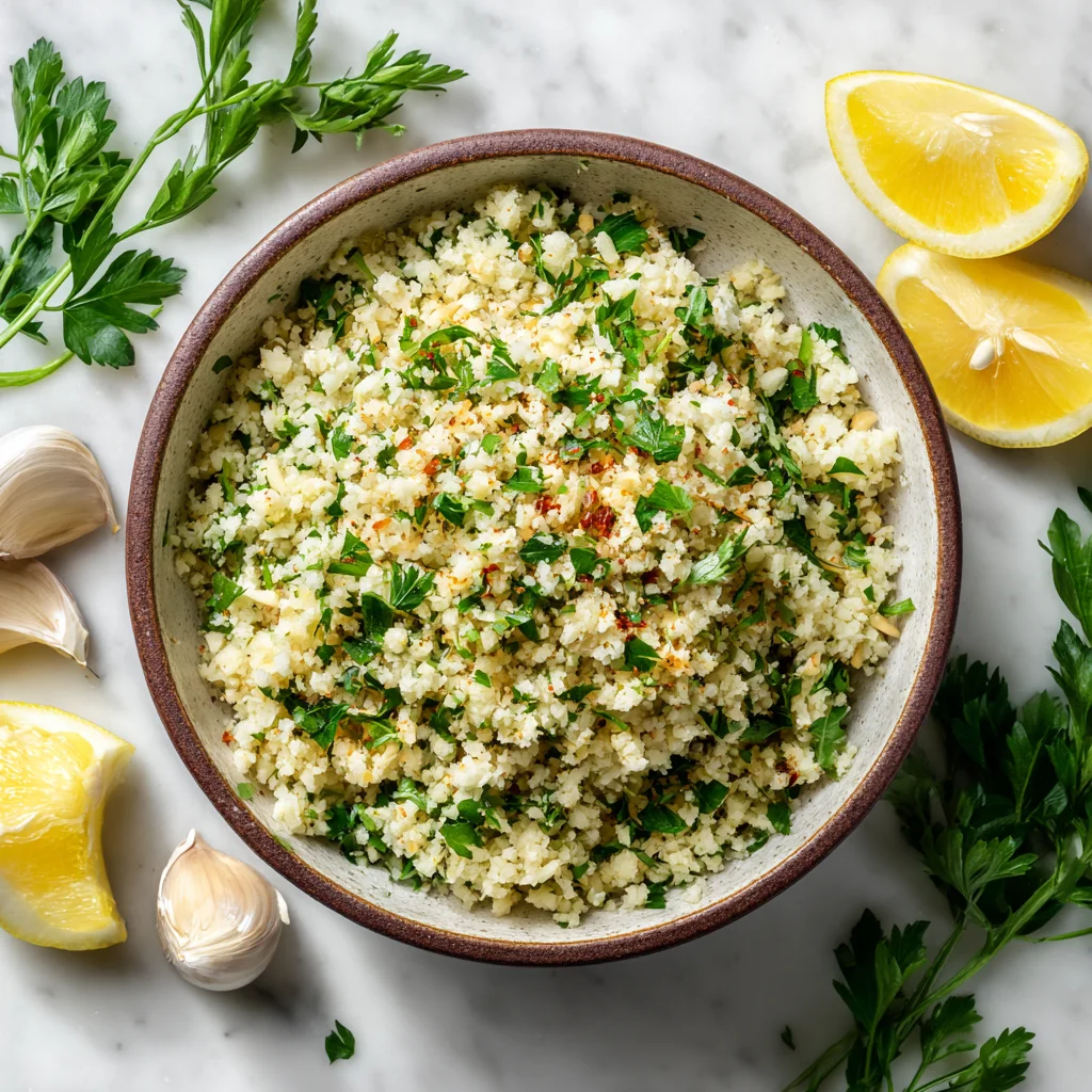 Cauliflower "Rice" Pilaf with Herbs