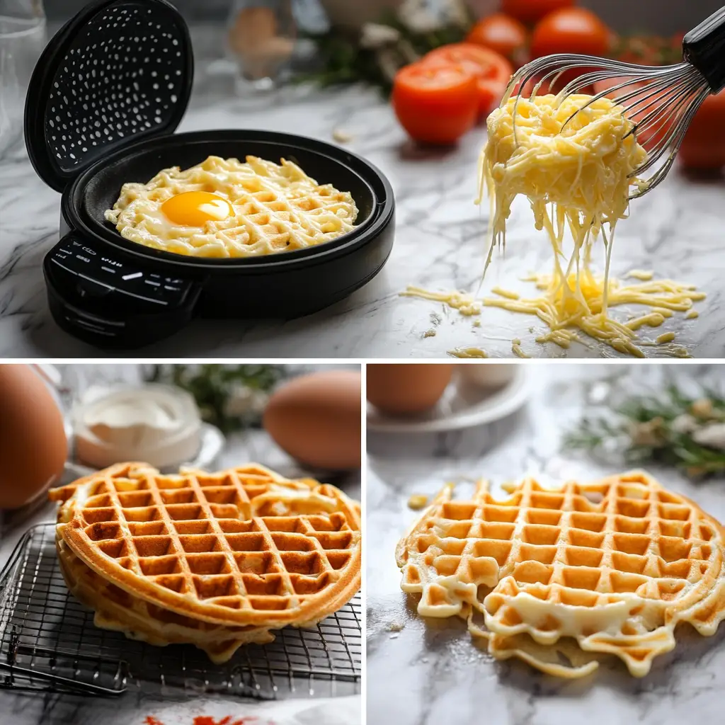 Chaffle Sandwich prep