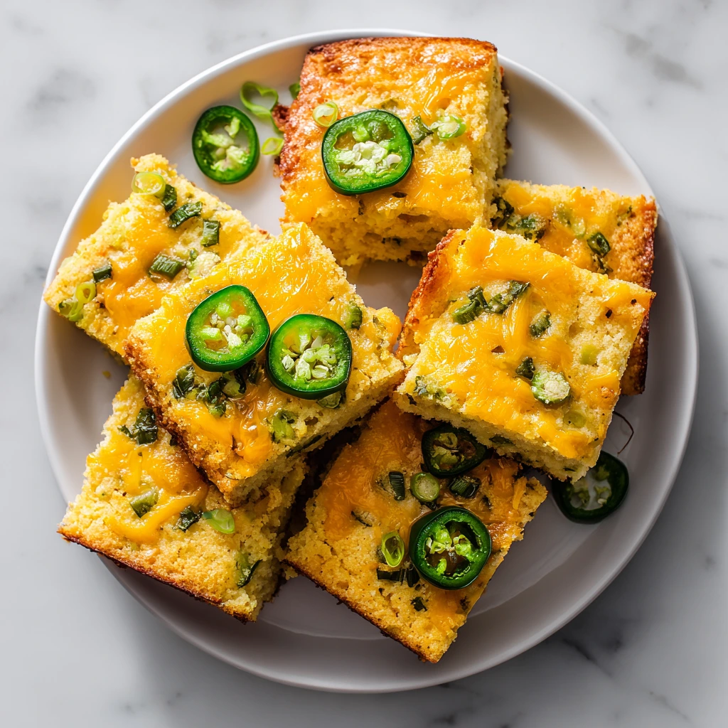 Cheesy Jalapeño Cornbread (Spicy Version)