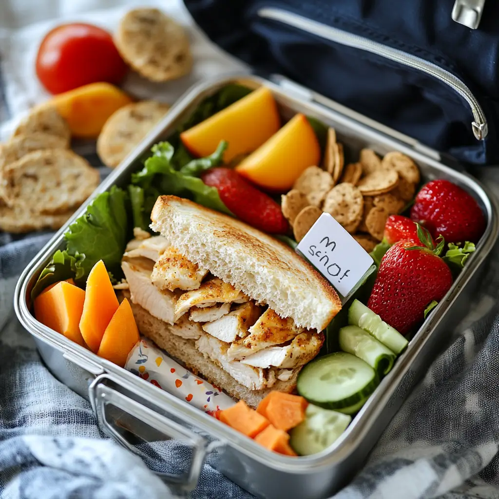 Chicken Sandwich School Lunch