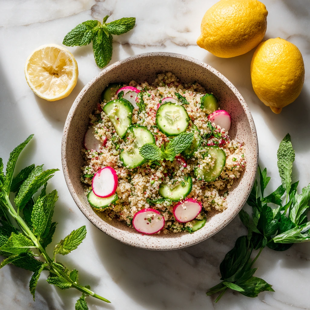 Cucumber-Radish Quinoa Tabbouleh