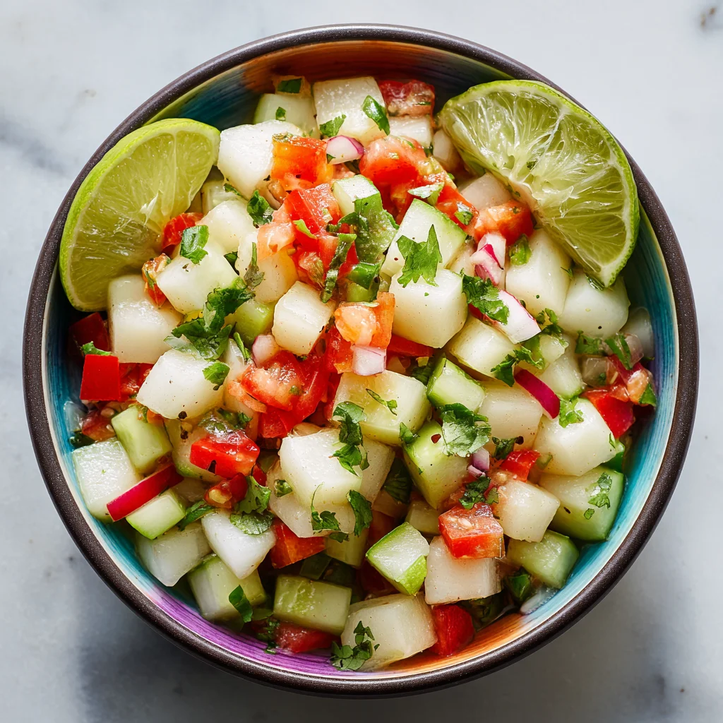 Jicama–Cucumber Pico de Gallo