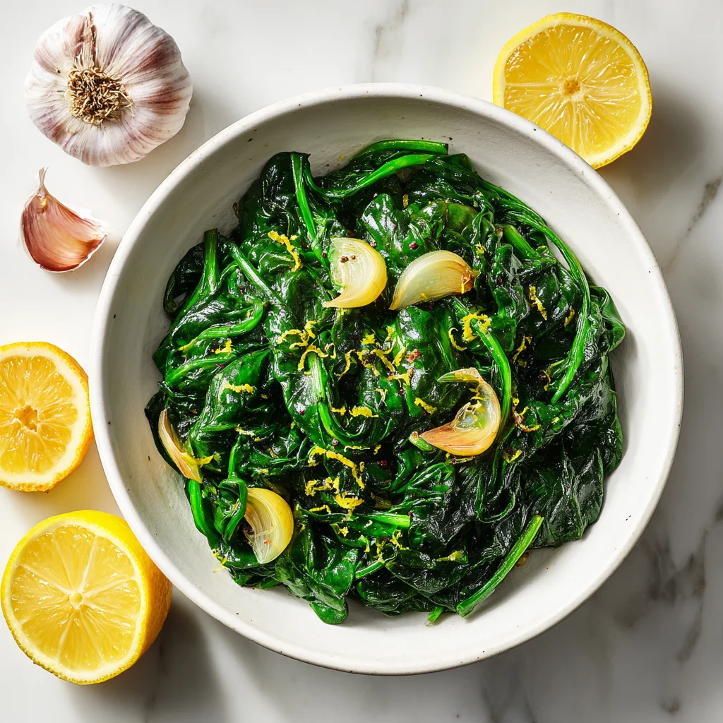 Lemon-Garlic Sautéed Spinach
