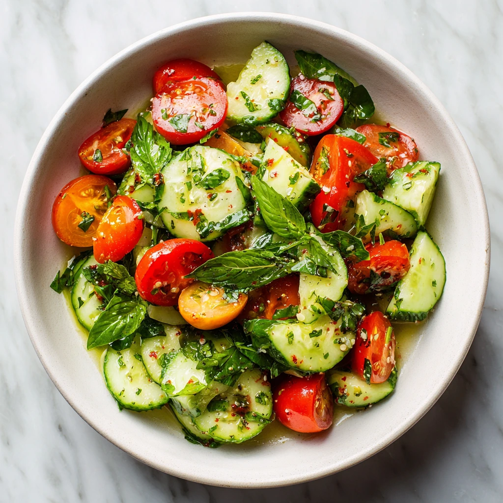 Tomato-Cucumber Basil Salad