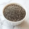 chia seeds in a white bowl