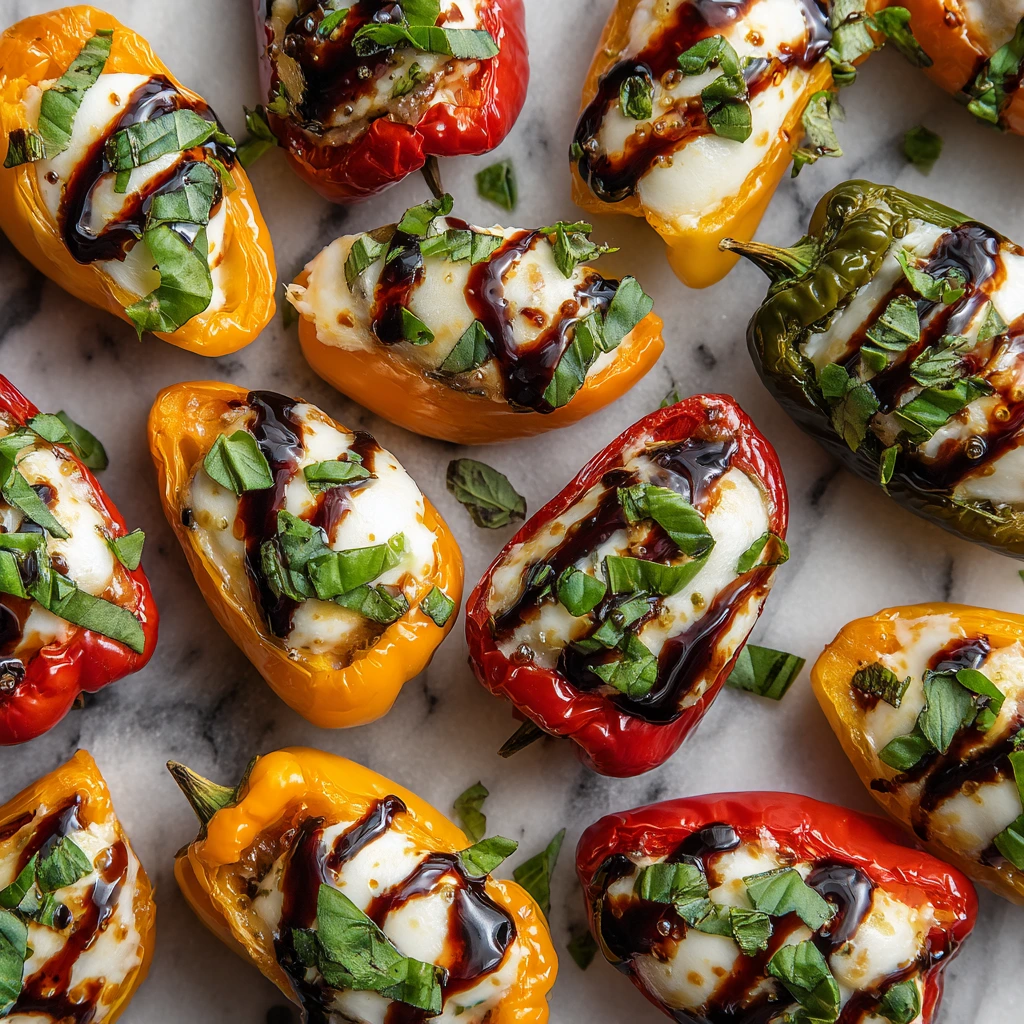 Caprese Stuffed Mini Peppers