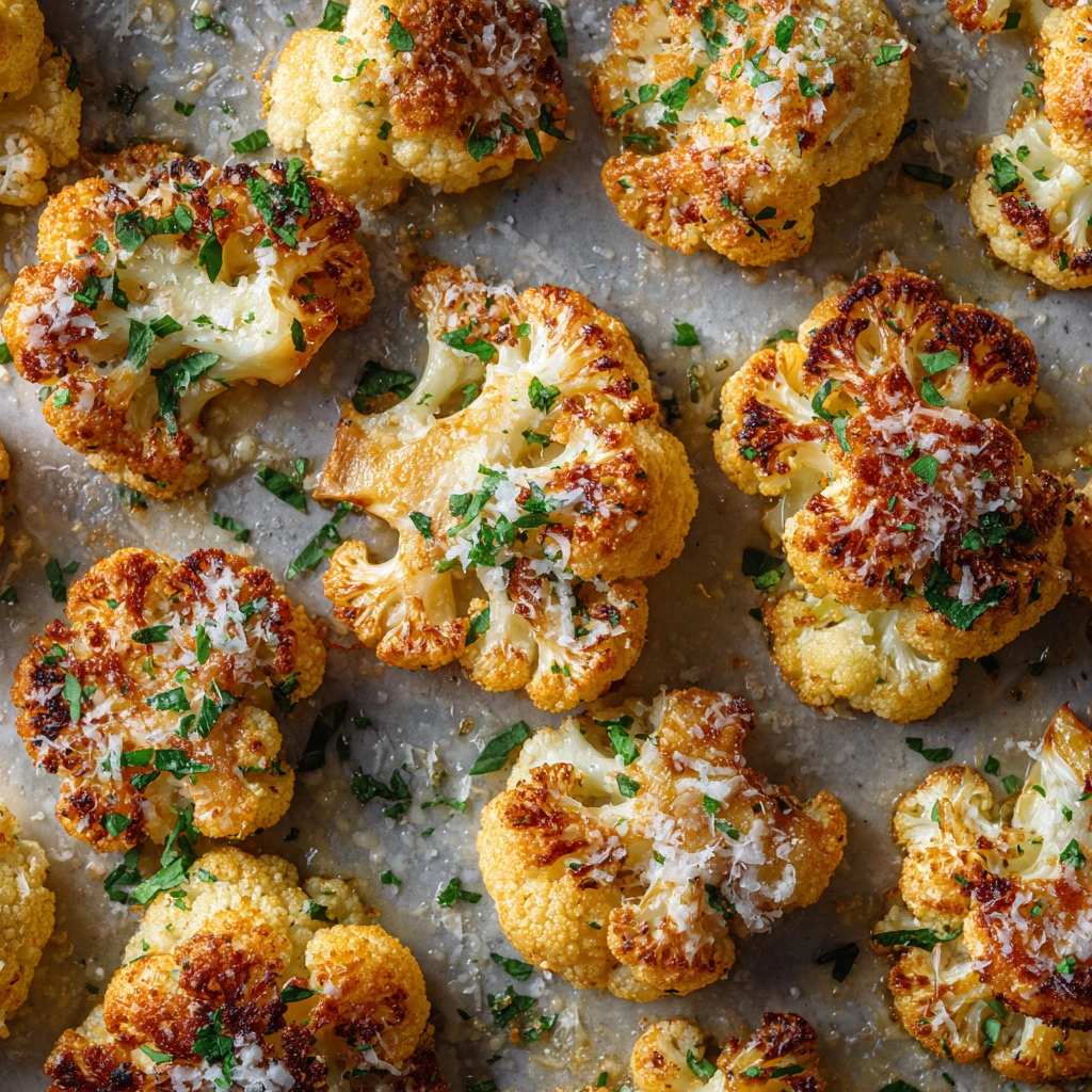 Garlic Parmesan Roasted Cauliflower