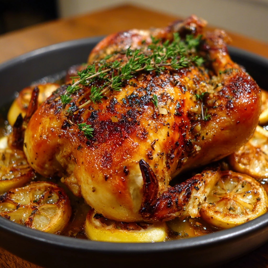 Roast Chicken with Garlic & Lemon