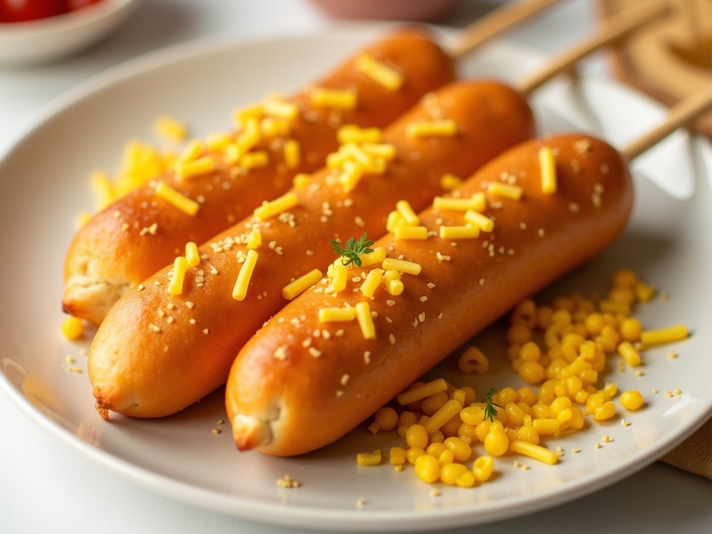 corn dog recipe final plate