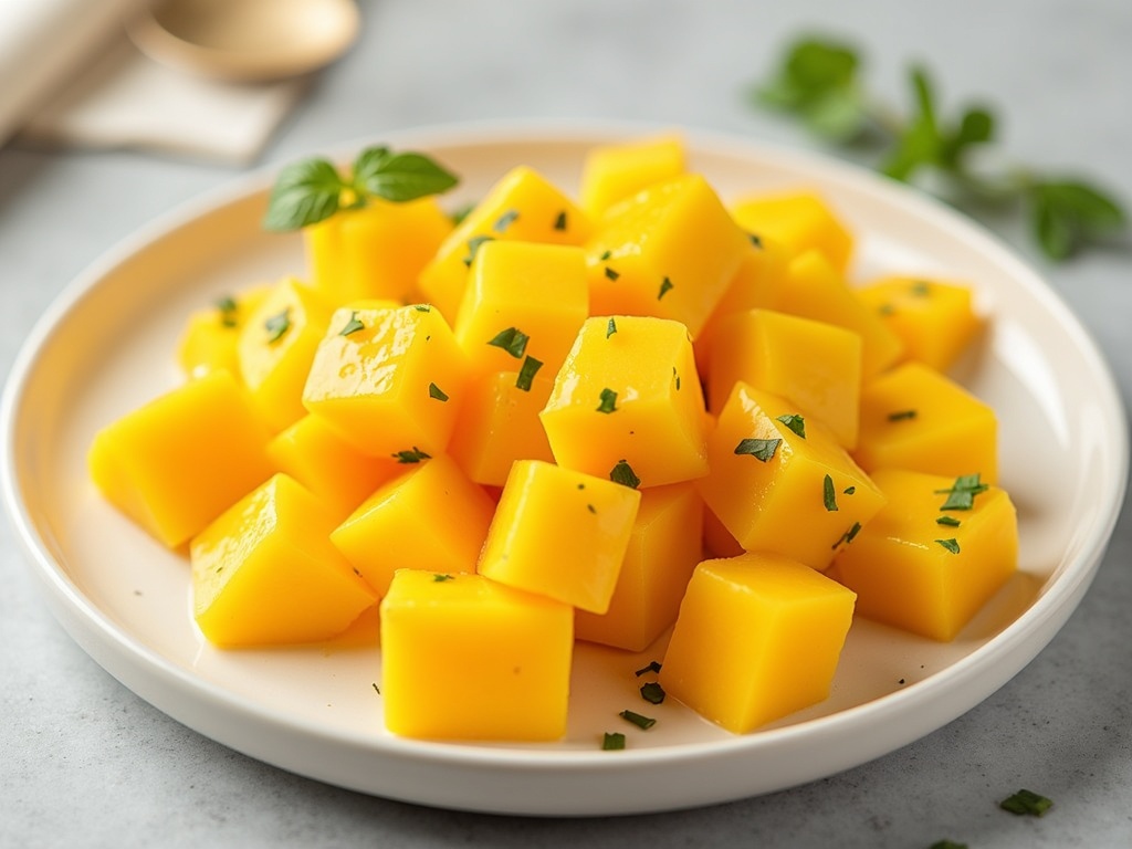 mango salad final plate Fresh and Zesty Mango Salad Recipe for Summer Delight