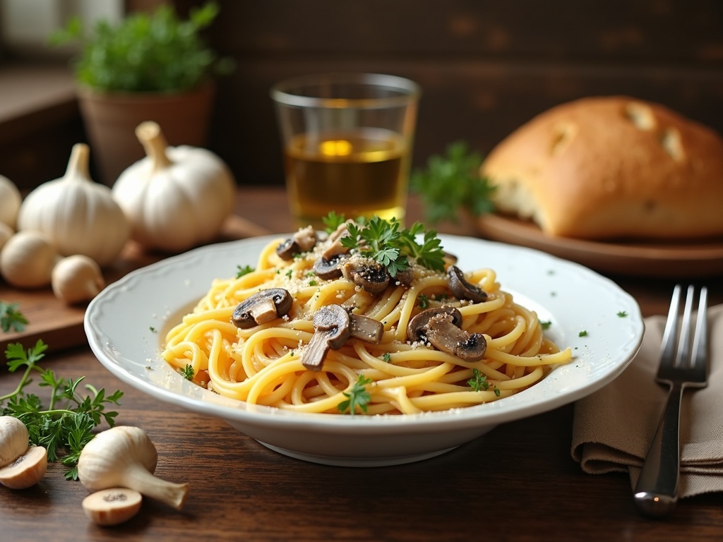 creamy mushroom pasta
