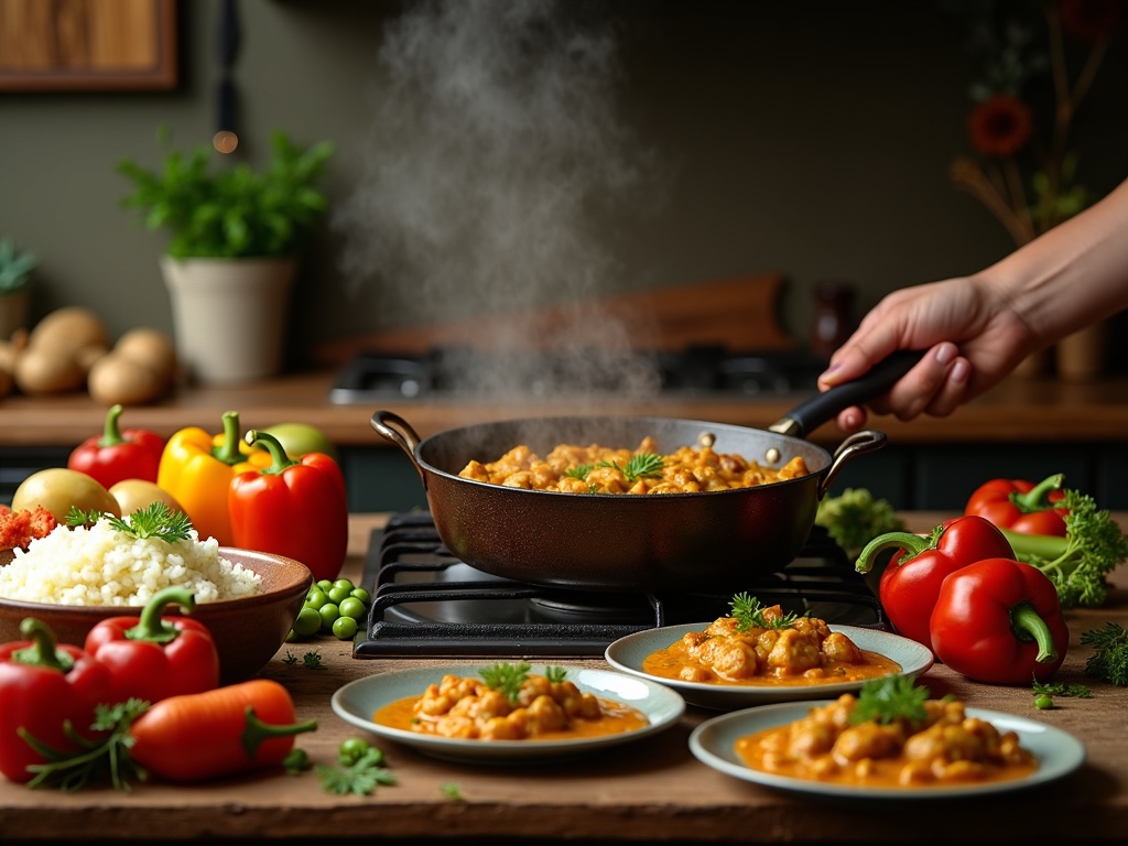 curried sausages