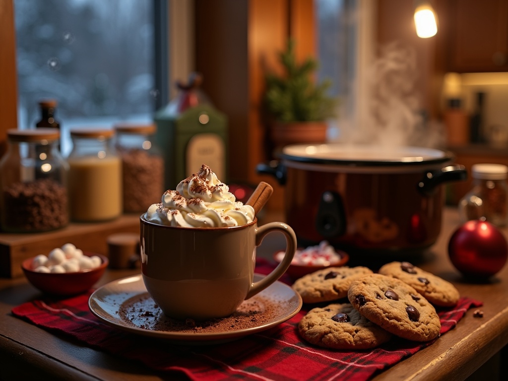 hot cocoa and cookies