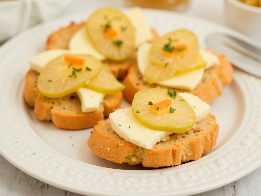 Apple & Brie Crostini Final Plate