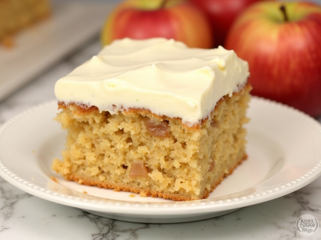 Apple Cake with Cream Cheese Frosting final plate
