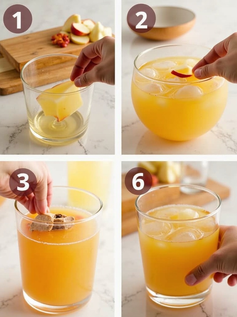 Apple Cider Mocktail Instructions